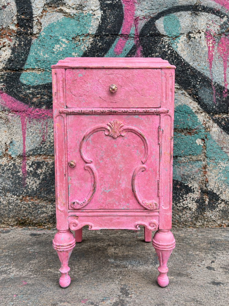 Painted vintage furniture by Junkyard Goddess Milk Paint