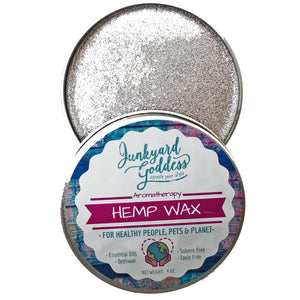 Junkyard Goddess Hemp Glitter Wax | Silver - Junkyard Goddess Eco-Boutique